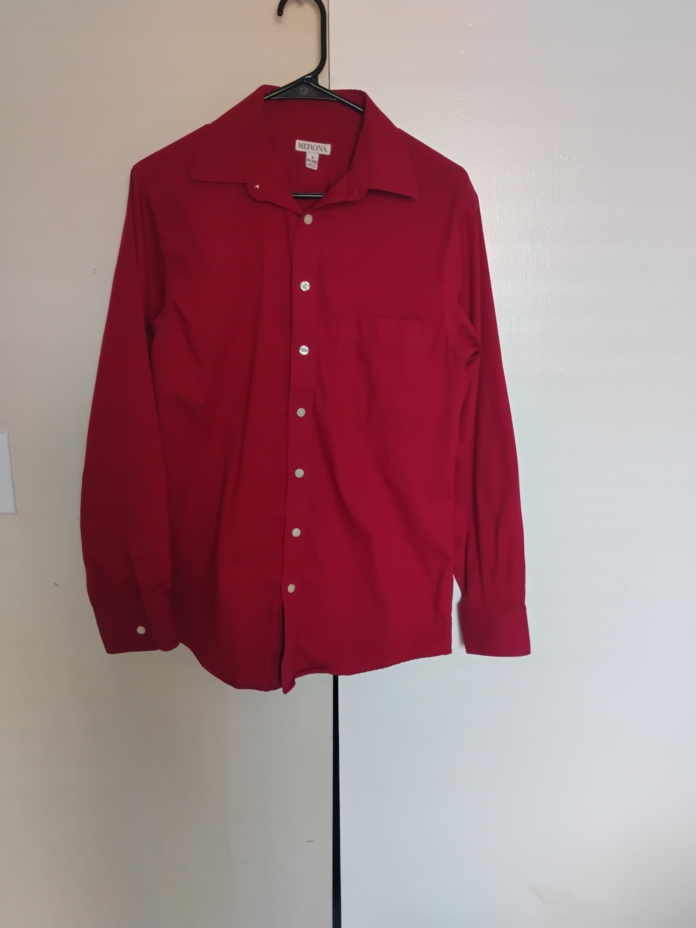 Merona Vibrant Red Men's Button-Up Dress Shirt